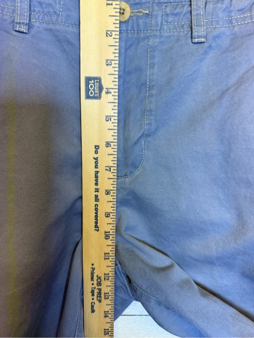 Tommy Bahama Slate Blue Flat-Front Men's Shorts Cotton Linen Blend Size Large - Picture 8 of 9